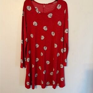 Georgia Bulldogs A-Line Long Sleeve Dress